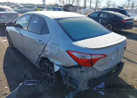 2015 Toyota Corolla S Plus из США, поврежденный, VIN 2T1BURHE4FC393727
